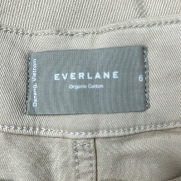 New Everlane The Organic Straight Leg Crop Pants Pumice Stone Women 6 NWT - Picture 3 of 11
